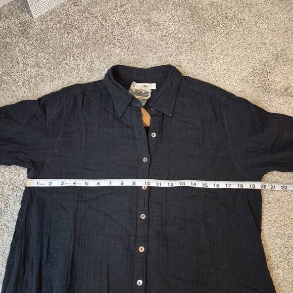 Natural Life Maxi Shirt Dress Women’s S Black Button Up - Picture 5 of 8